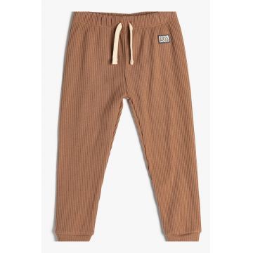 Pantaloni uni de trening din amestec de bumbac