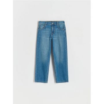 Reserved - Pantaloni straight clasici din denim - albastru