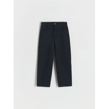 Reserved - Pantaloni straight clasici din denim - negru