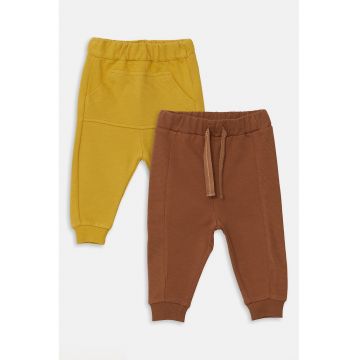 Set de pantaloni de trening cu model uni - 2 perechi