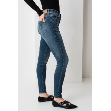 Blugi skinny cu talie medie