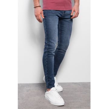 Blugi slim fit cu aspect decolorat