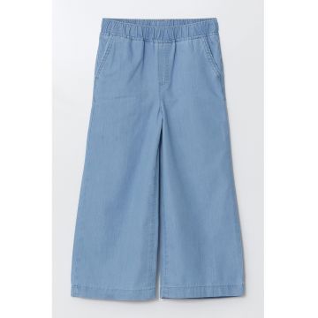 Pantaloni cu croiala ampla din chambray