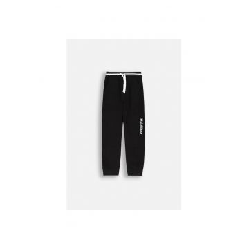 Pantaloni de trening cu talie ajustabila - Negru