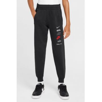 Pantaloni de trening din amestec de bumbac cu imprimeu logo