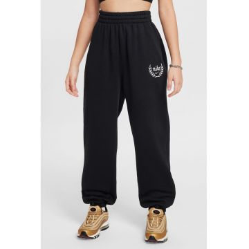 Pantaloni de trening din amestec de bumbac cu logo brodat