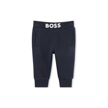 Pantaloni din amestec de bumbac cu logo