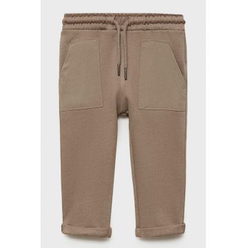 Pantaloni regular fit din bumbac cu snururi de ajustare