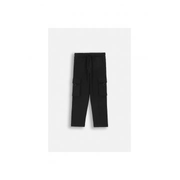 Pantaloni sport cargo - Negru