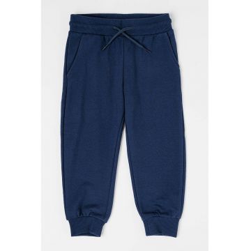 Pantaloni sport cu model uni si snur de ajustare