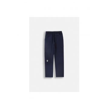 Pantaloni sport slim fit - cu snur pentru ajustarea taliei - Bleumarin