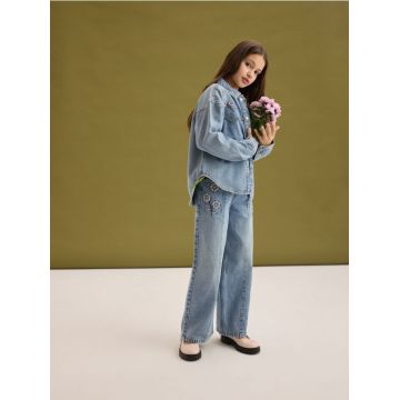 Reserved - GIRLS` JEANS TROUSERS - albastru