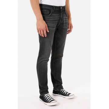 Blugi skinny cu aspect decolorat