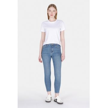 Blugi skinny cu talie inalta