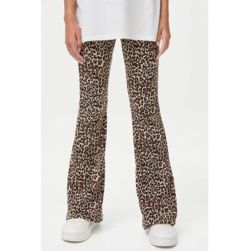 Colanti evazati cu model animal print