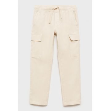 Pantaloni cargo drepti cu snur