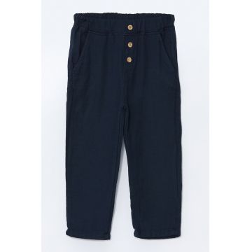 Pantaloni din bumbac cu talie elastica