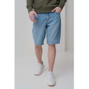 Pantaloni scurti din denim cu model cu 5 buzunare