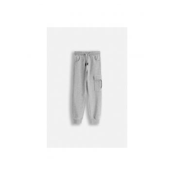 Pantaloni sport cu talie ajustabila - Gri -