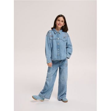 Reserved - GIRLS` JEANS TROUSERS - albastru