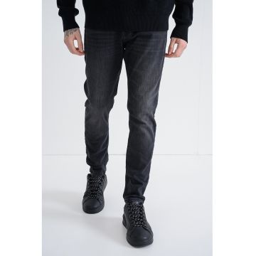 Blugi slim fit cu aspect decolorat Blugi slim fit cu aspect decolorat