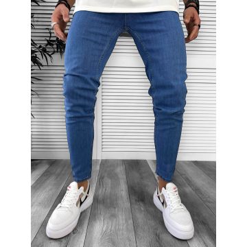 Blugi barbati conici albastri 130081  D3-1.3 Blugi barbati conici albastri 130081  D3-1.3