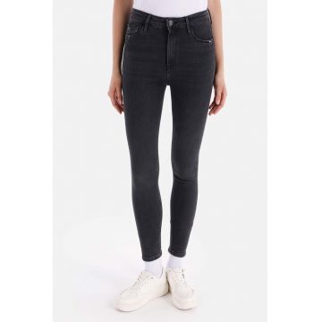 Blugi skinny cu talie inalta Blugi skinny cu talie inalta